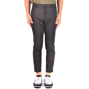 Paolo Pecora Slim Fit Cuffed Hem Pants Men black
